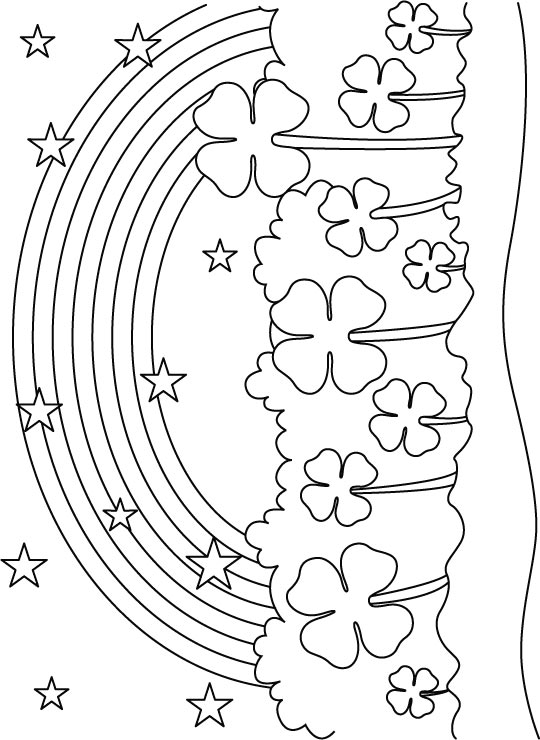 May the blessings of St. Patrick showers on you coloring page