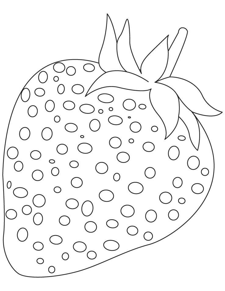 Strawberry fruit coloring pages | Download Free Strawberry fruit