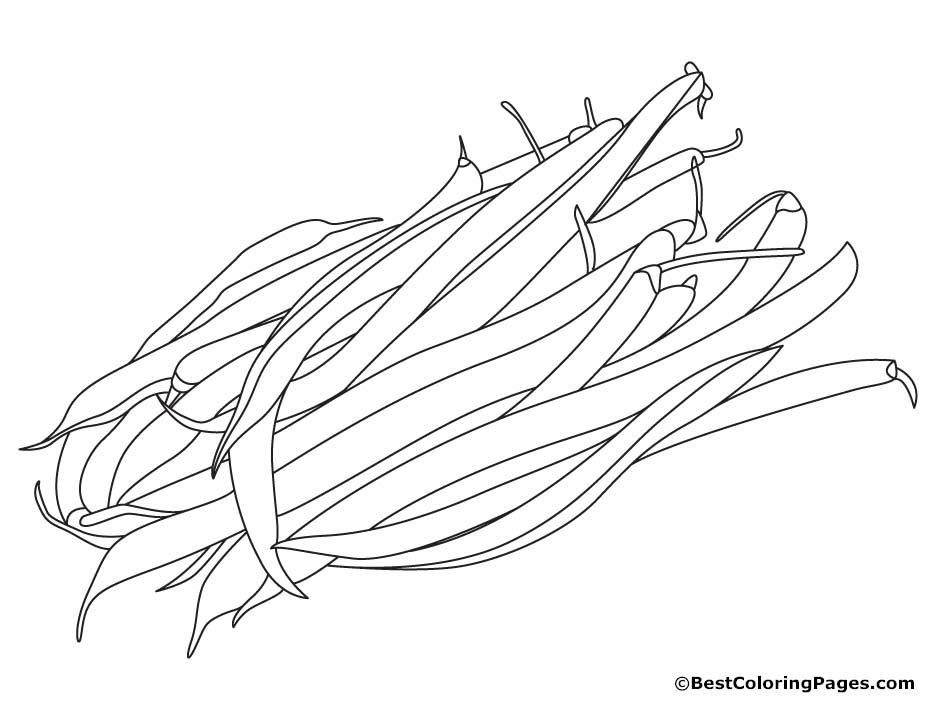 String beans coloring pages