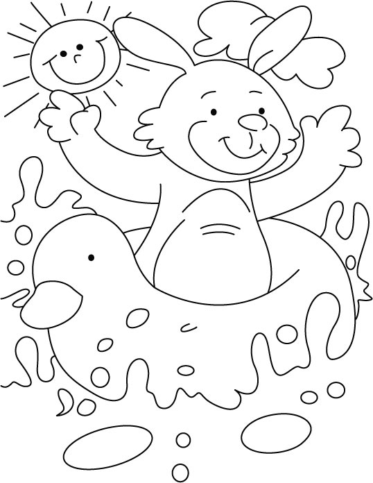 Water joy-ride coloring page