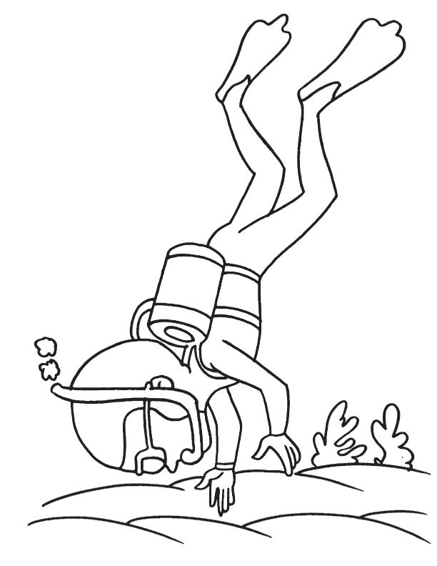 Swallow dive coloring page