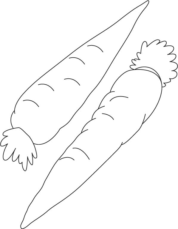Sweet carrots coloring page