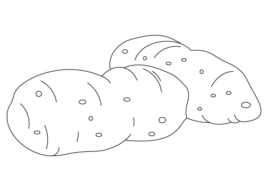 Sweet potatoes coloring page