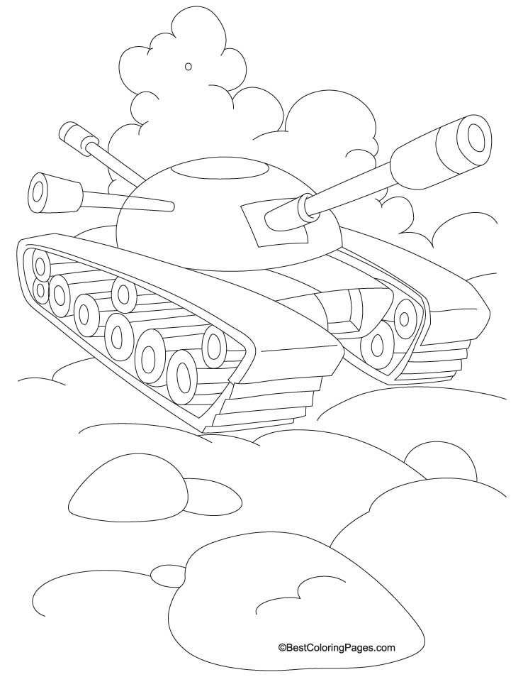 Tank coloring page 8