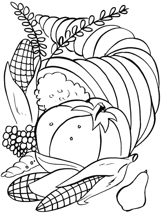 We are thankful for food you provide us, Lord coloring page