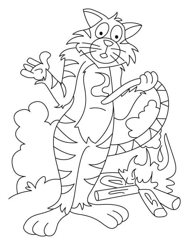 Shivering tiger coloring pages