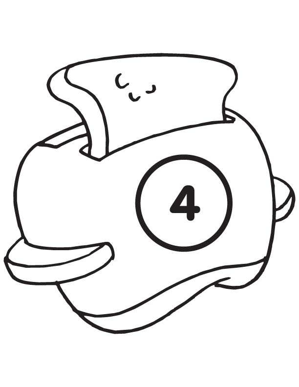 Toaster coloring page