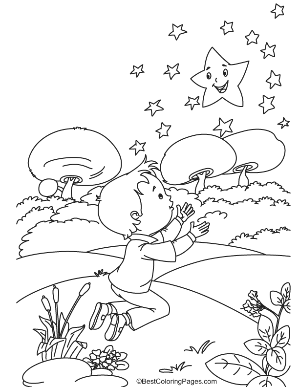 Twinkle twinkle little star coloring page