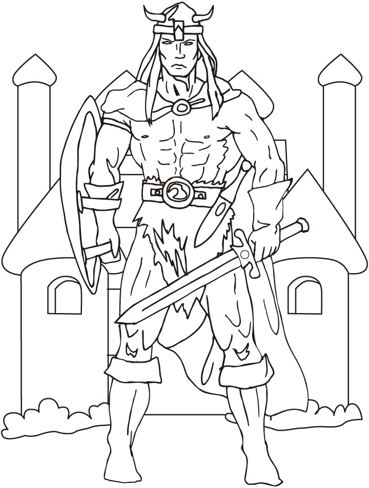 vikings norseman with a sword coloring pages | Download Free vikings