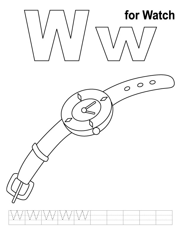 w coloring pages - photo #25