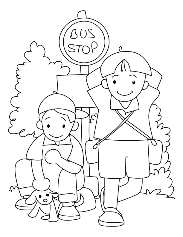 Waiting coloring pages