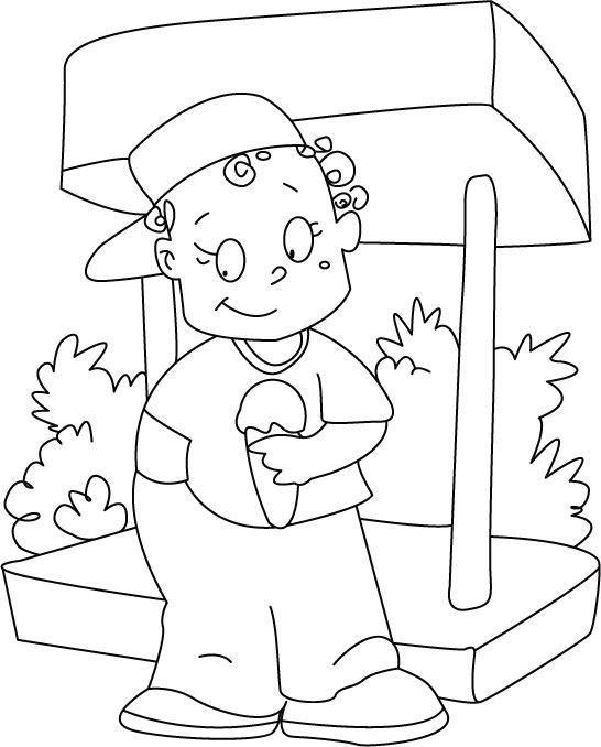 Waiting coloring page