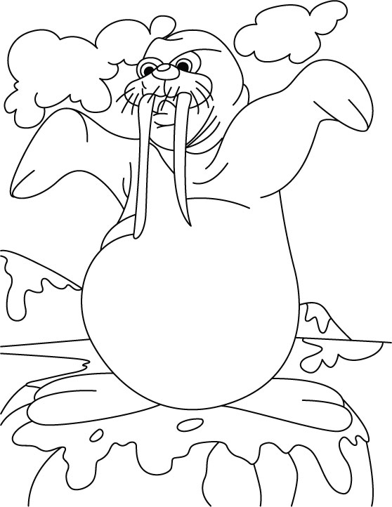 Demon walrus coloring pages