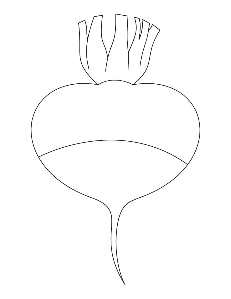 white turnip coloring page
