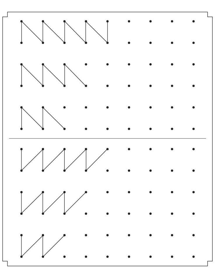 Join the dots to complete the patterns