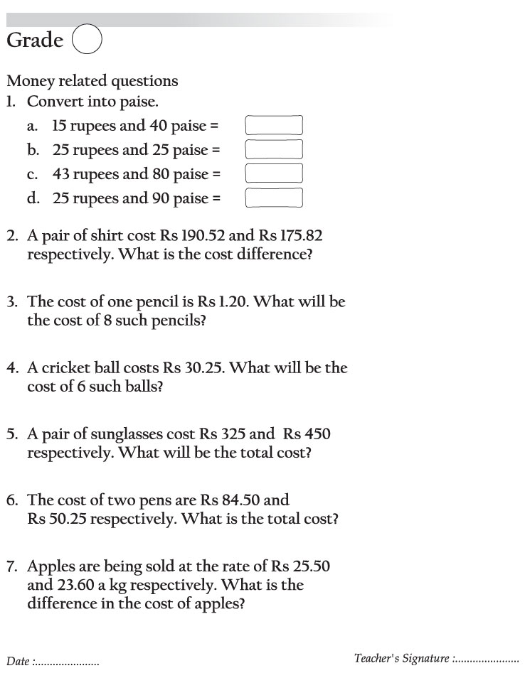 Money related questions