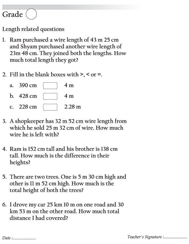 Length related questions