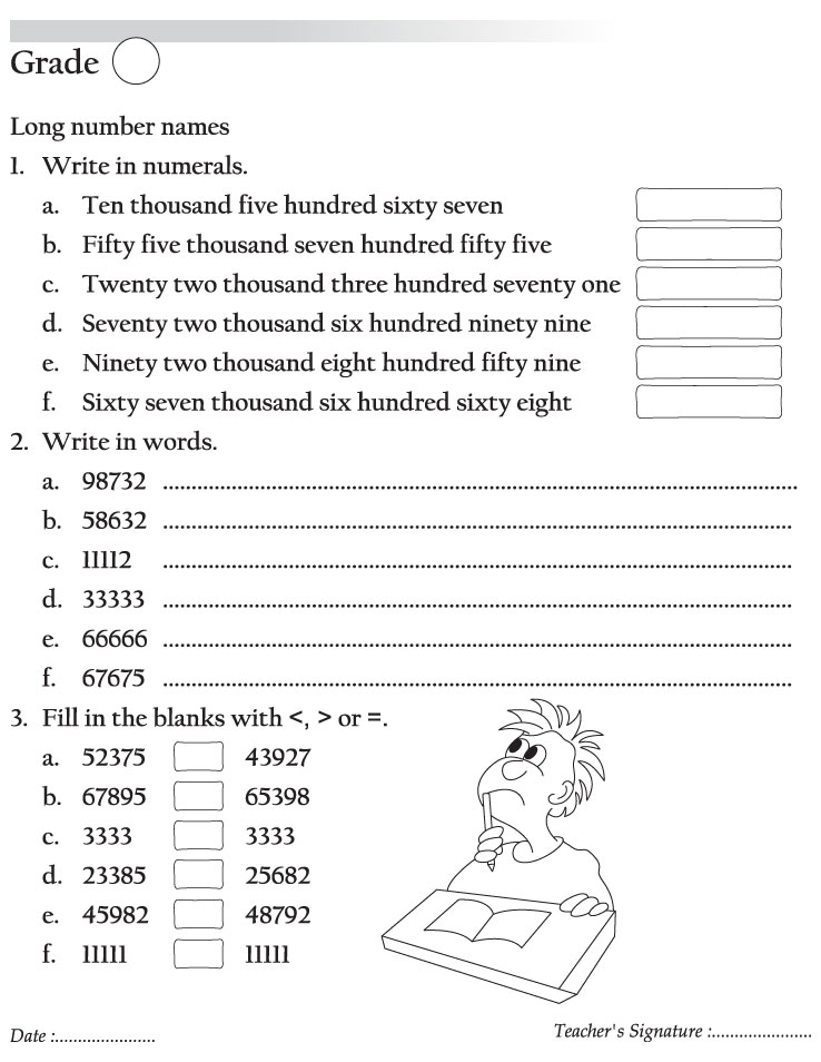 Maths Worksheets For Grade 1 Number Names Playing With Numbers Worksheets Math Worksheets