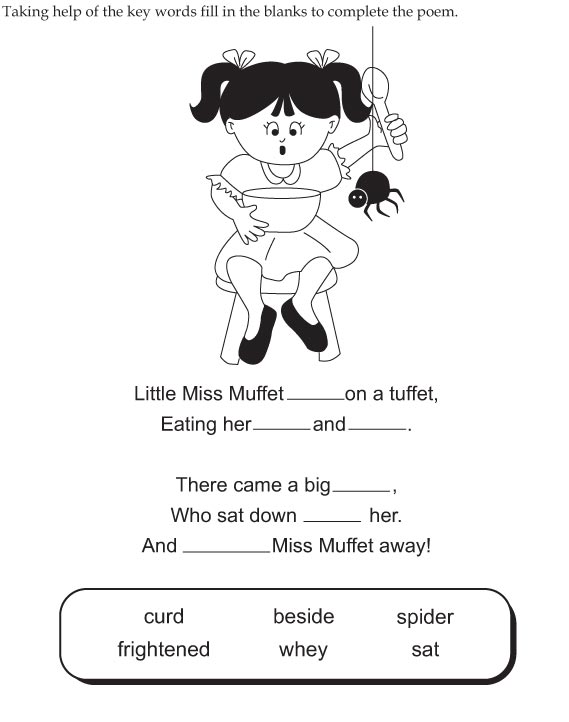 Little Miss Muffet worksheet
