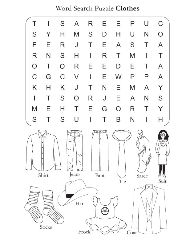 Word Search Puzzle Clothes Download Free Word Search Puzzle Clothes For Kids Best Coloring Pages