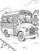 Champion school bus coloring page