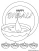 Happy diwali coloring page