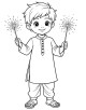 Diwali/Deepawali Coloring Page