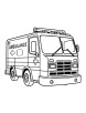 Ambulance cum fire truck coloring page