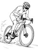 Bicycle in a race coloring page