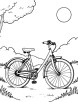 Bicycle on a sunny day coloring page