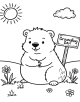 Groundhog Day Coloring Page