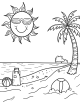 Summer Vacation Coloring Page