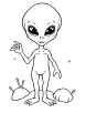 Alien coloring page