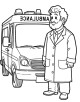 Ambulance Coloring Page