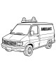 Ambulance Coloring Page