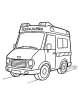 Ambulance on a rescue mission coloring page