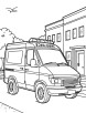 Ambulance ready to go coloring page