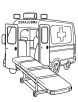 Ambulance with a stretcher coloring page