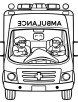 Ambulance with patients coloring page