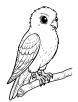 American Kestrel cartoon coloring page