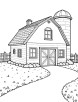 An agricultural building Barn coloring page