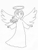 Angel in a robe coloring page