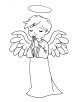 Angel praying coloring page