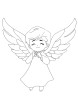 Angel with golden wings coloring page