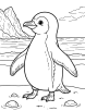 Antarctic penguin coloring page