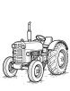 Antique Indian tractor coloring page