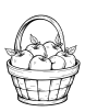 Apple basket coloring page