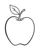 Apple coloring page