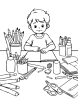 Art tools and materials coloring page 2