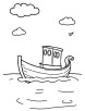 Articulated boat coloring page (2)